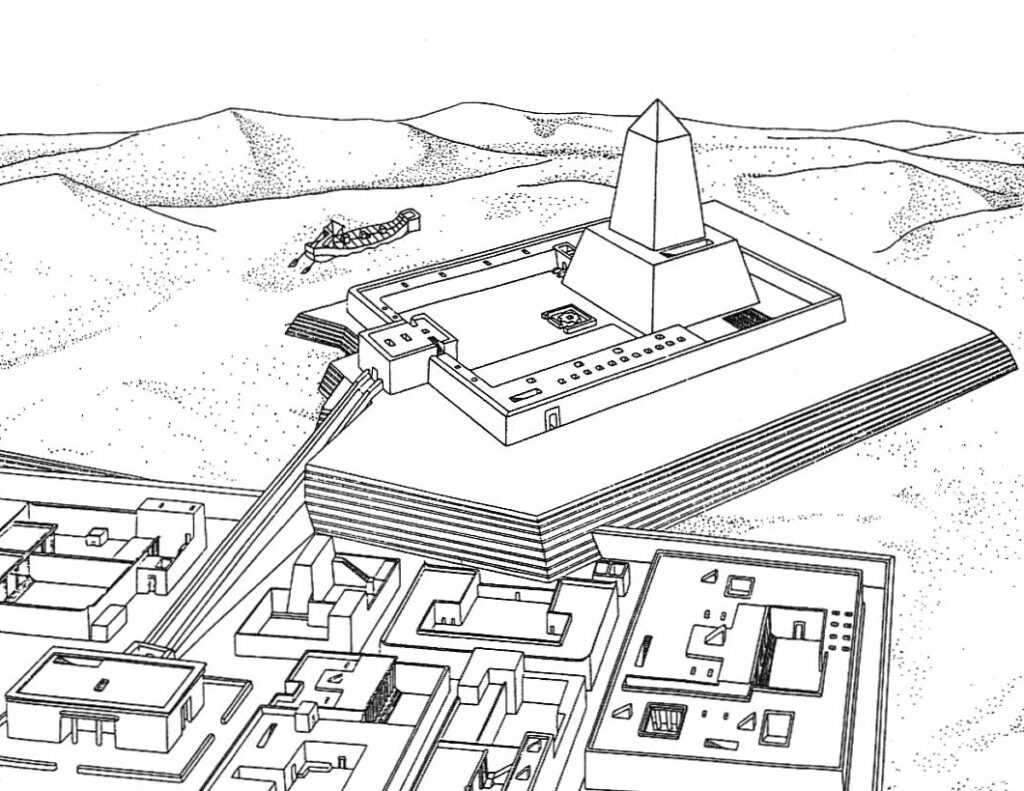 Abu Gurab - Reconstrucción del Templo solar de Niuserre (Dinastía V)