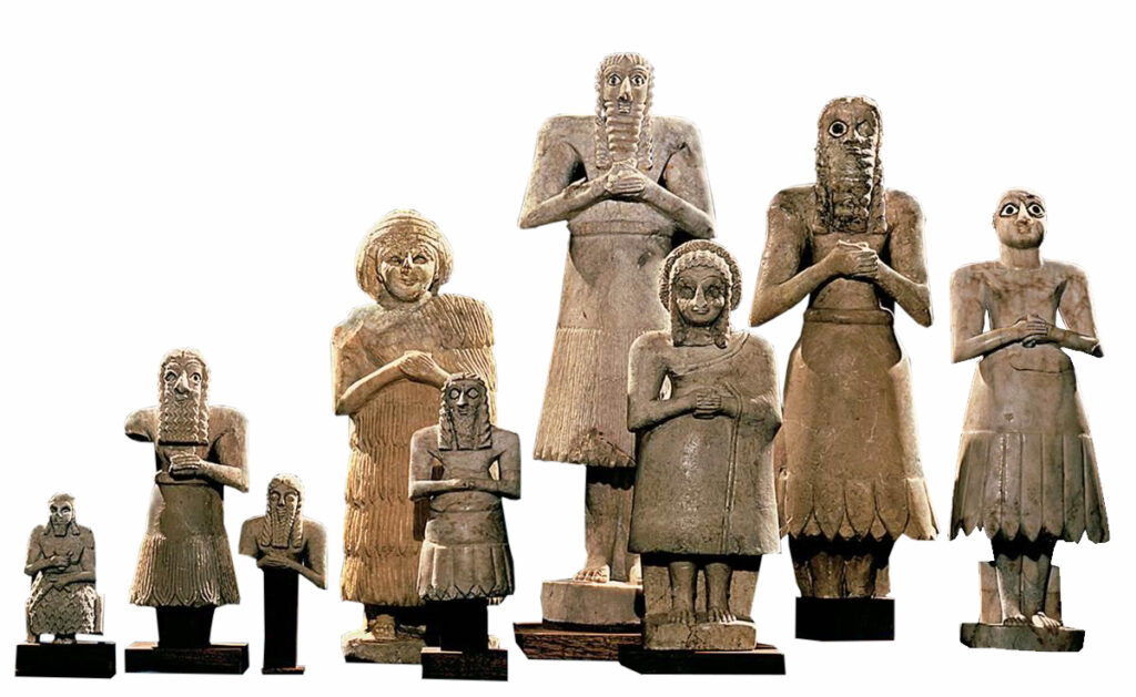 Conjunto de orantes - Tell Asmar (hacia el 2700 a. C.)