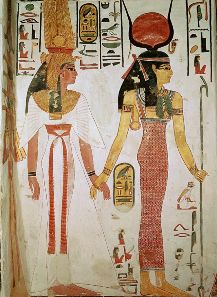 Dinastía XIX - Pintura mural de la tumba de Nefertari (Tebas)