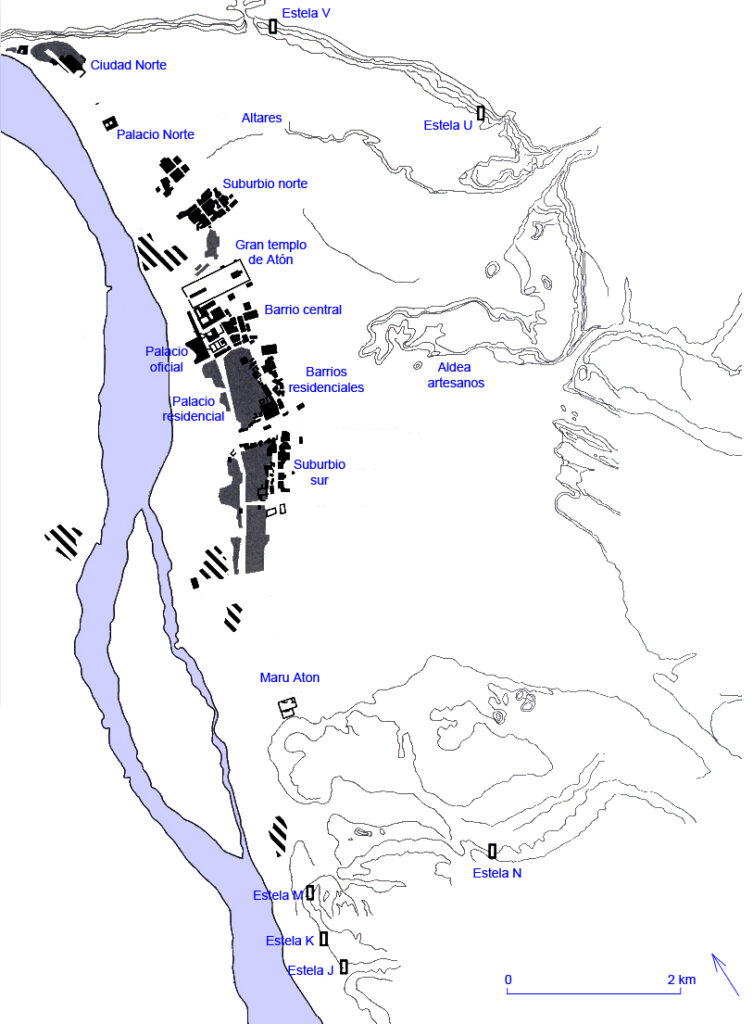 Dinastía XVIII - Plano de la ciudad de Amarna
