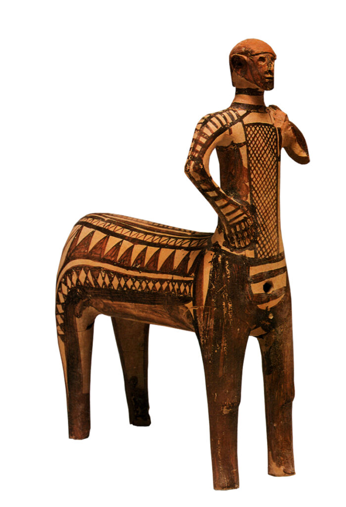 Centauro procedente de Lefkandi (Museo Arqueología Eretria, Siglo X a. C.)