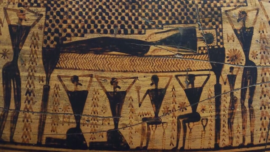 Detalle de la Gran ánfora del Dípylon (Museo Nacional Atenas, Siglo VIII a. C.)