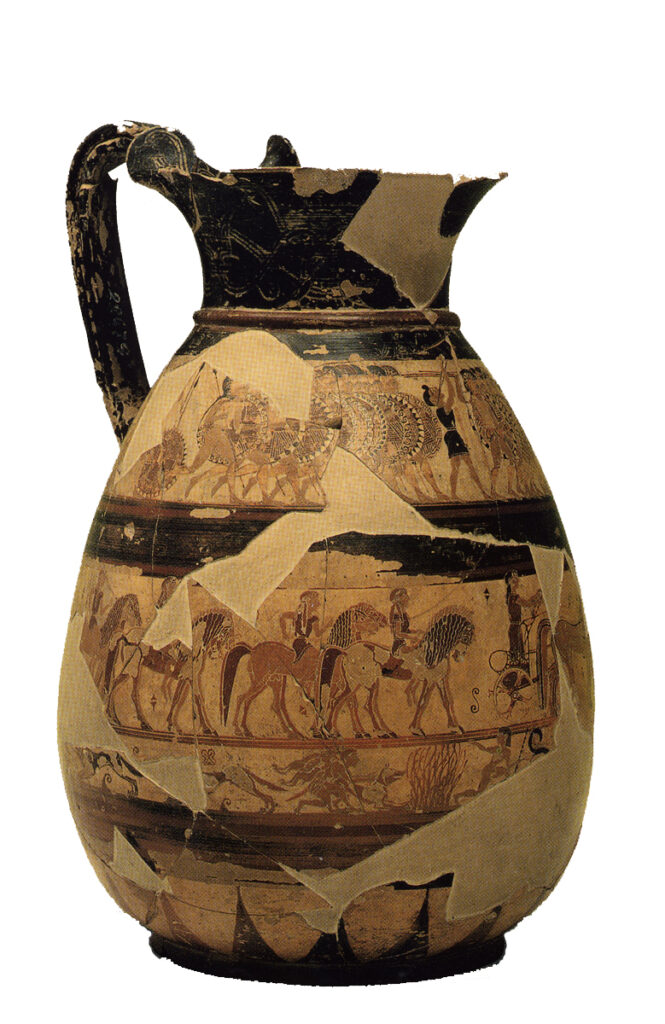 Olpe Chigi (Museo Villa Giulia, Siglo VII a. C.)