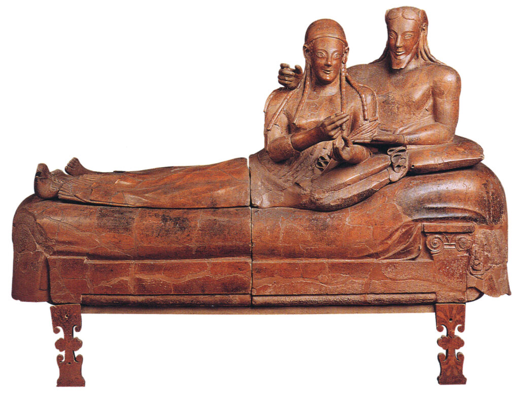 Sarcófago de los esposos procedente de Caere (Museo Villa Giulia, ca. 530 a. C.)
