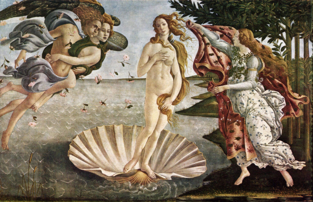 Sandro Botticelli - El Nacimiento de Venus (Galería Uffizzi, 1484)