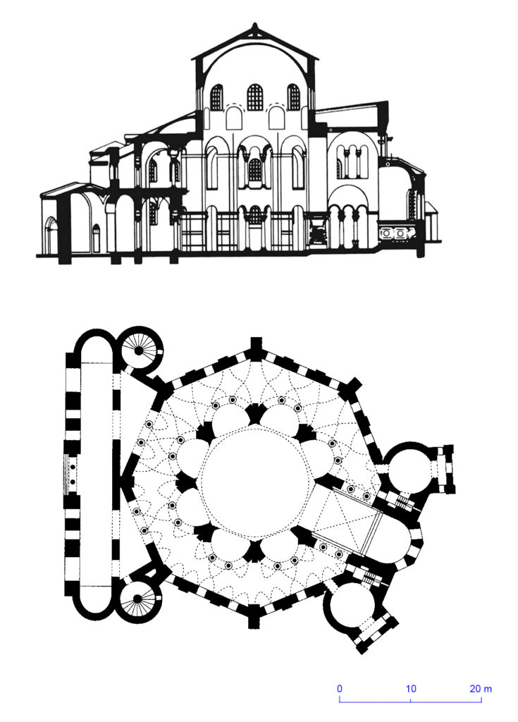 Rávena - Basilica San Vitale - Planta sección (526-548)