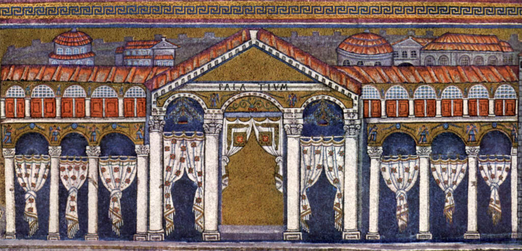 Rávena - Basílica San Apolinar Nuevo - Mosaico del Palatium (505)