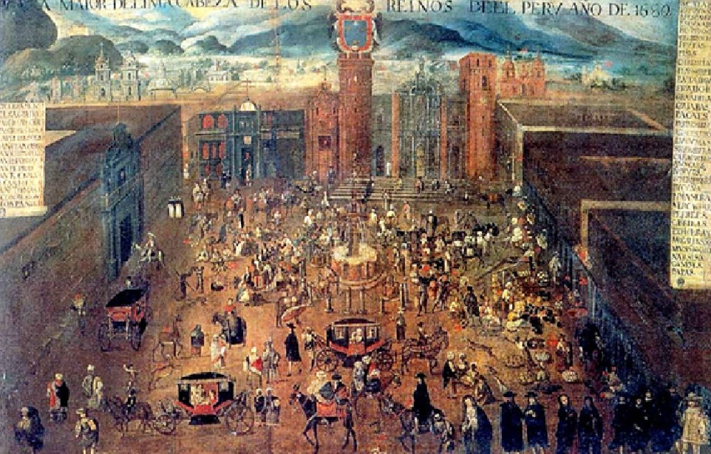 Anónimo - Plaza mayor de Lima (1680)