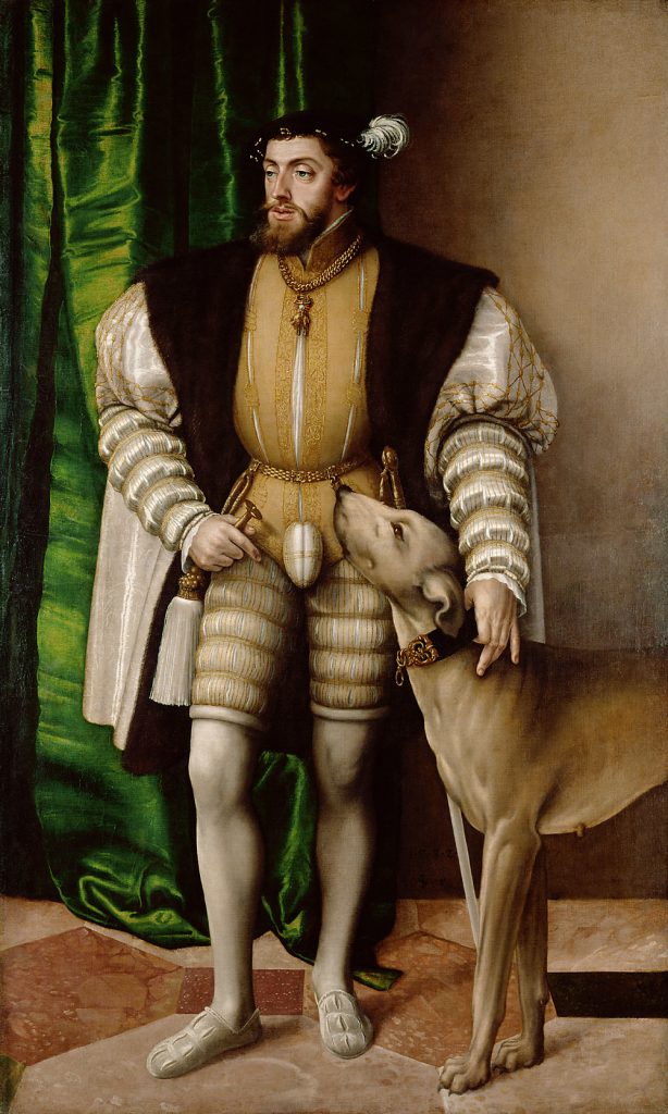 Jacob Seisenegger - Kunsthistorisches (Viena) - Retrato Carlos V con mastín (1532)