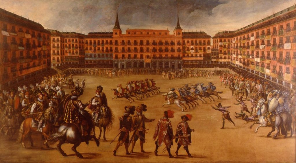 Juan de la Corte - Museo Municipal Madrid - Juego de Cañas en la Plaza Mayor de Madrid (1623)