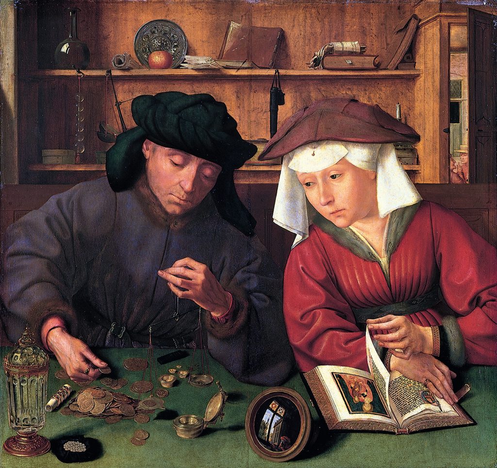 Quinten Massys - El cambista y su mujer (Museo Louvre, 1514)
