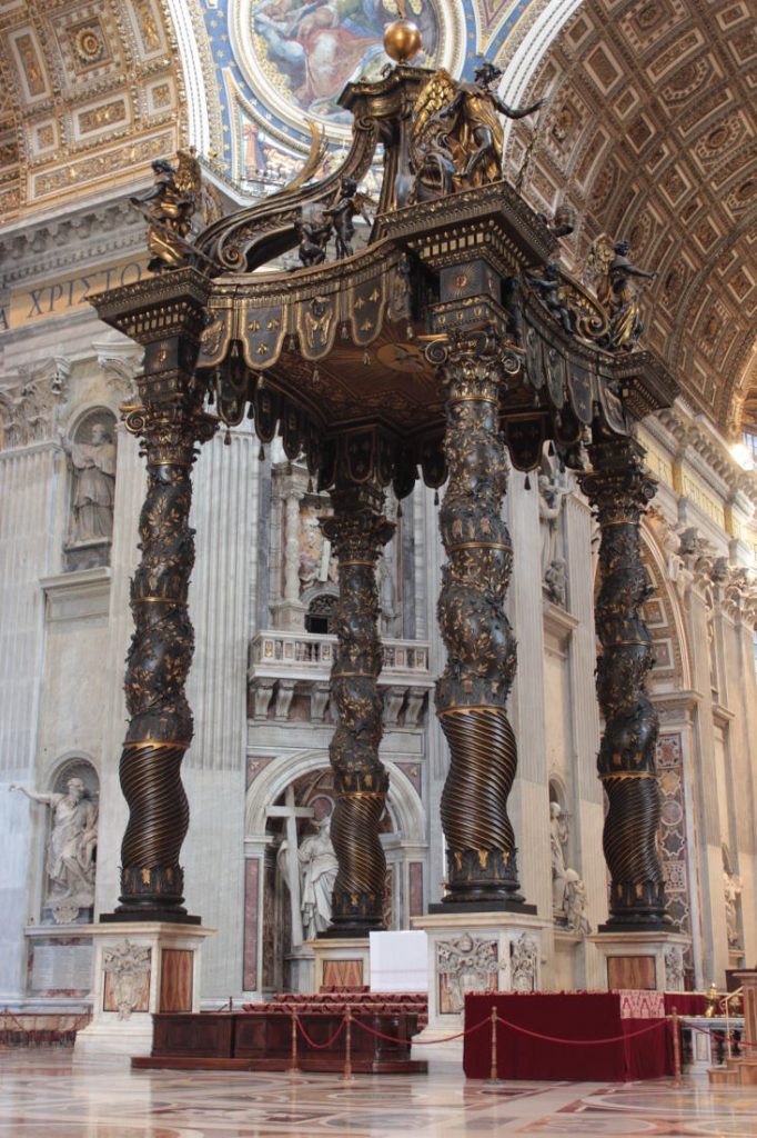 Bernini - Baldaquino de San Pedro (Basílica de San Pedro de Ciudad del Vaticano, 1623-1634)
