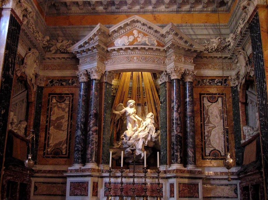 Bernini - Éxtasis de Santa Teresa (Iglesia de Santa Maria della Vittoria de Roma, 1647-1652)