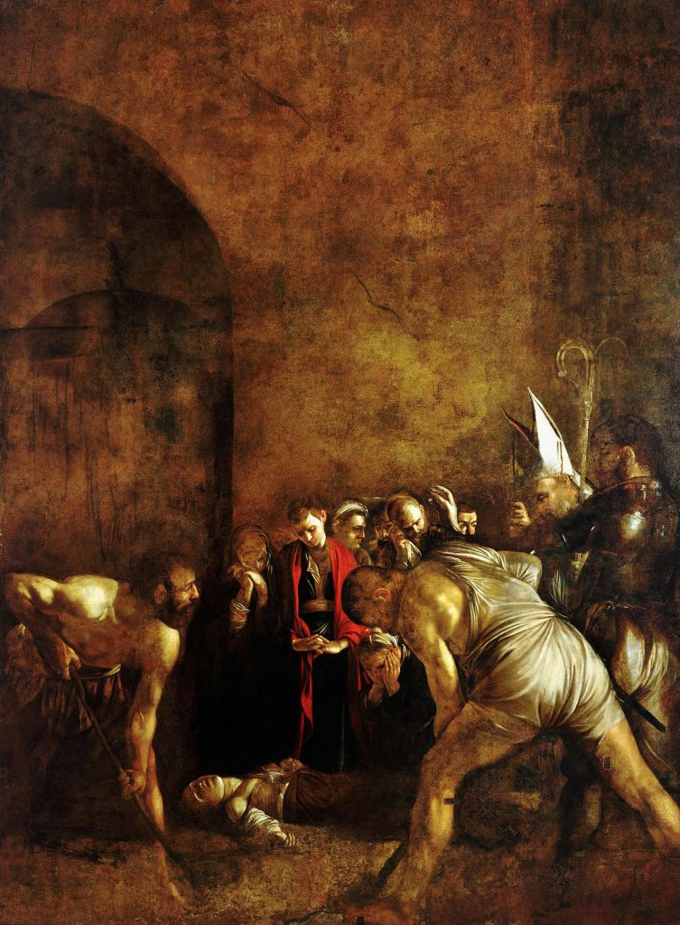 Caravaggio - Entierro de Santa Lucía (Museo Regional de Siracusa, 1608-1609)