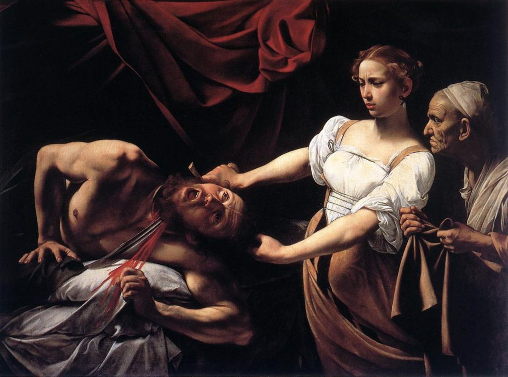 Caravaggio - Judith y Holofernes (Galería Nacional Arte Antiguo de Roma, 1599)