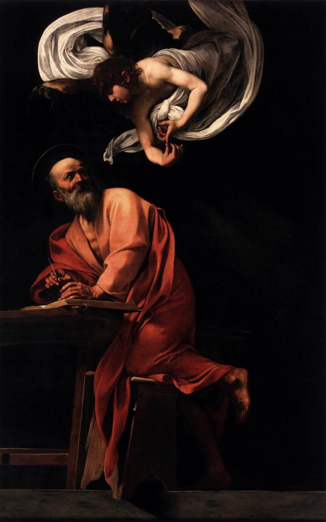 Caravaggio - San Mateo y el ángel (San Luis de los Franceses de Roma, 1602)