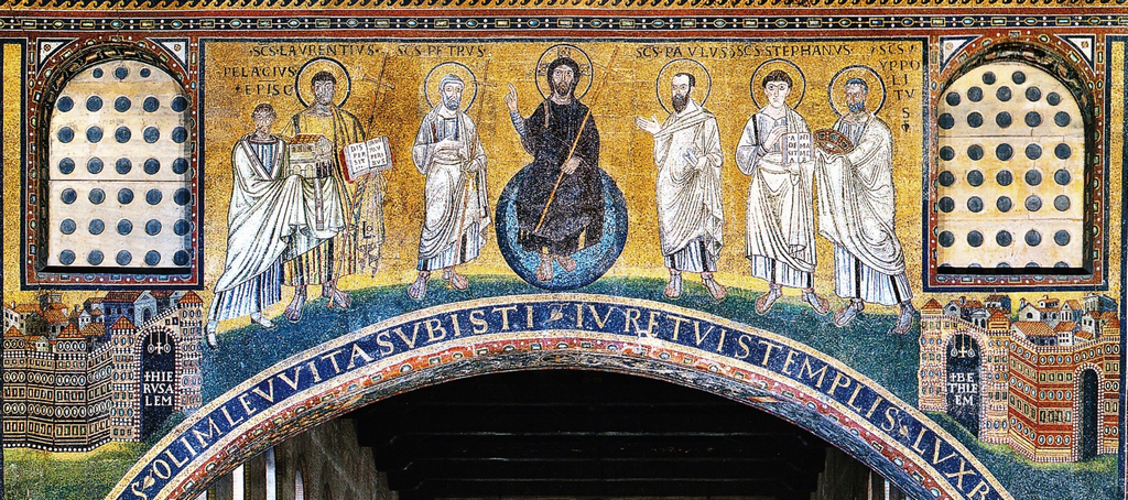 Roma - Basílica San Lorenzo Extramuros - Mosaico Bizantino (579-590)